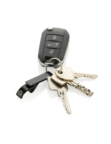 Portachiavi con cavatappi/apri lattine in lega di zinco RCS