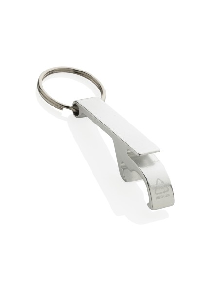 Portachiavi con cavatappi/apri lattine in lega di zinco RCS