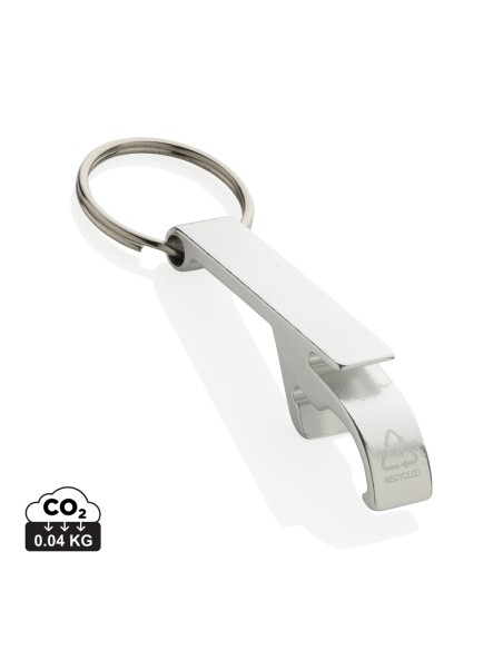 Portachiavi con cavatappi/apri lattine in lega di zinco RCS