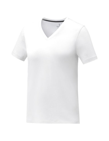 T-shirt Somoto da donna a manica corta con collo a V 