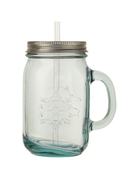 Tazza Juggo in vetro riciclato con cannuccia