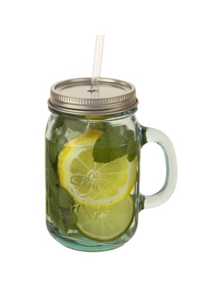 Tazza Juggo in vetro riciclato con cannuccia