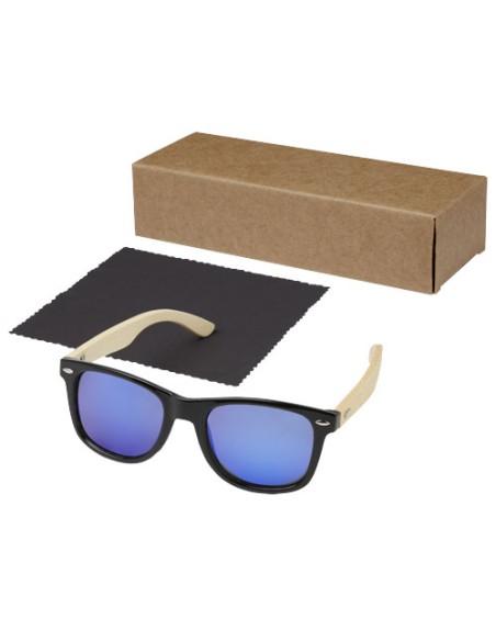 Occhiali da sole Taiyō con lenti polarizzate a specchio in rPET/bambù con confezione regalo