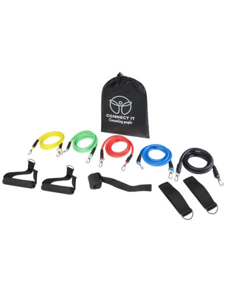 Set fasce elastiche per fitness Arnold in custodia di PET riciclato