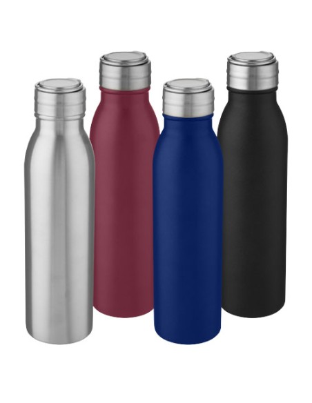 Borraccia sportiva Harper da 700 ml in acciaio inossidabile con anello in metallo