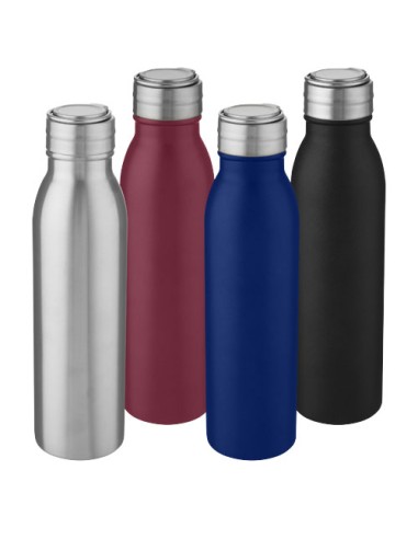 Borraccia sportiva Harper da 700 ml in acciaio inossidabile con anello in metallo