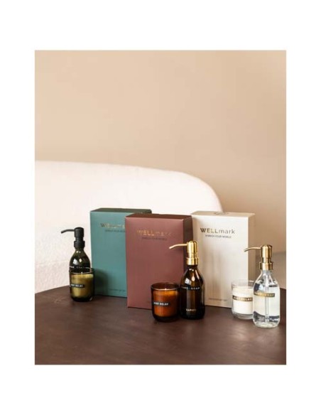 Set di dispenser di sapone per le mani da 250 ml e candela profumata da 150 g Wellmark Discovery