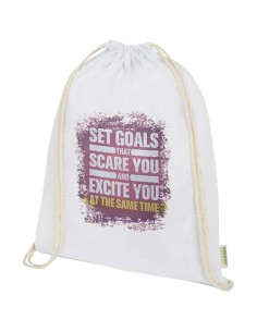 Borsa con cordoncino in tessuto biologico certificato OCS da 140 g/m² Odisha  - 5L