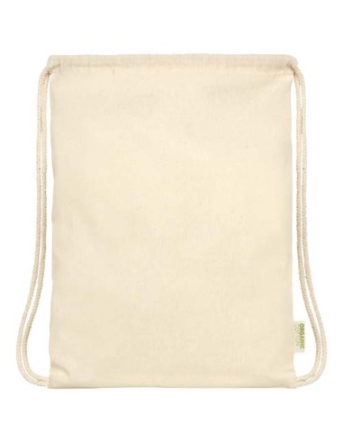 Borsa con cordoncino in tessuto biologico certificato OCS da 140 g/m² Odisha  - 5L