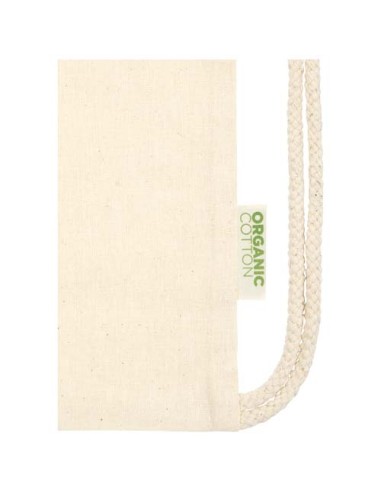 Borsa con cordoncino in tessuto biologico certificato OCS da 140 g/m² Odisha  - 5L