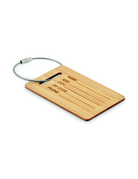 Etichetta bagagli in bambù