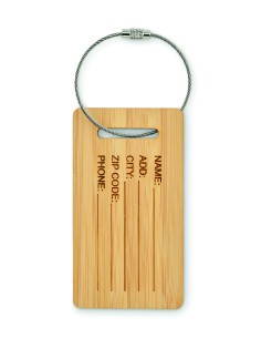 Etichetta bagagli in bambù