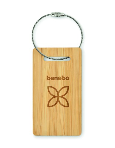 Etichetta bagagli in bambù