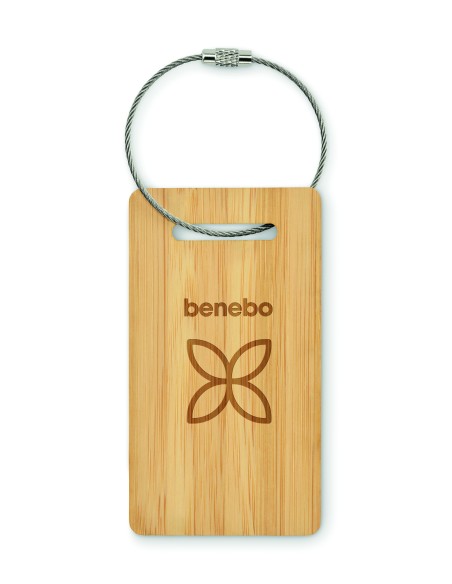 Etichetta bagagli in bambù