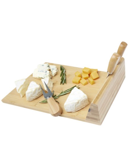 Tagliere e utensili Mancheg magnetici per formaggio in bambù