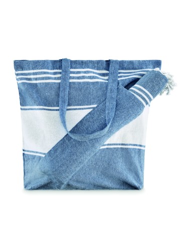 Borsa spiaggia+telo 50X14X38cm