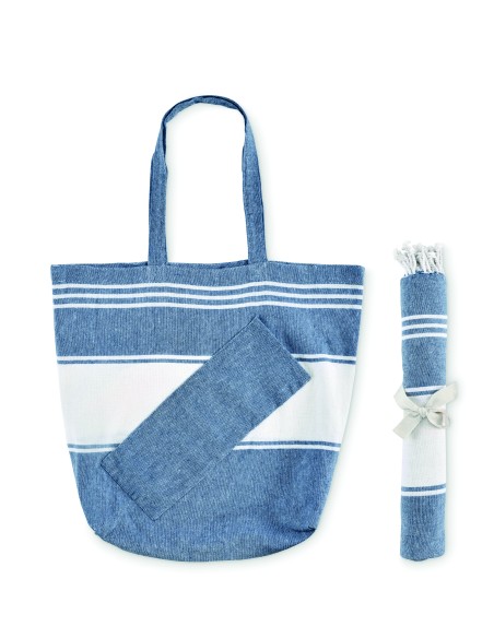 Borsa spiaggia+telo 50X14X38cm