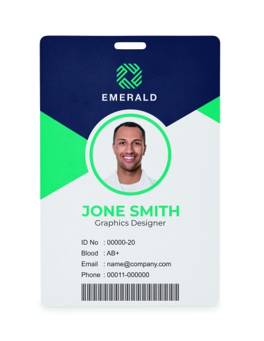 Badge con cordino 120x80 mm