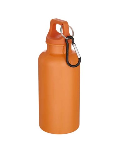 Borraccia in plastica riciclata RCS in tinta unita da 400 ml con moschettone Oregon 