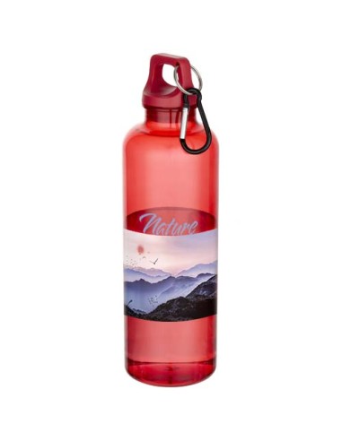 Borraccia in plastica riciclata certificata RCS da 750 ml con moschettone Oregon