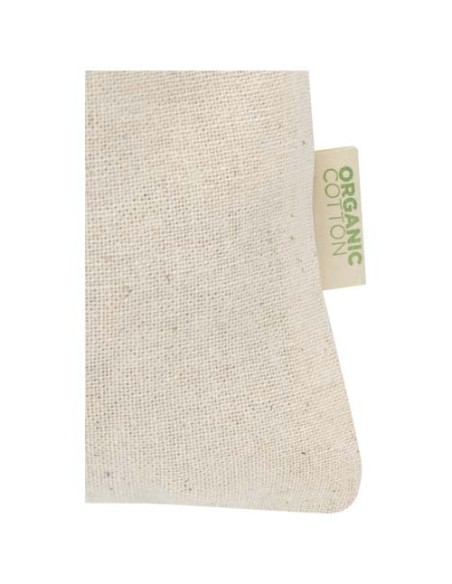 Sacchetto per confezione regalo in tessuto biologico da 140 g/m² certificato OCS, 15 x 10 cm Odisha 