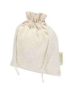 Sacchetto per confezione regalo in tessuto biologico da 140 g/m² certificato OCS, 30 x 25 cm Odisha