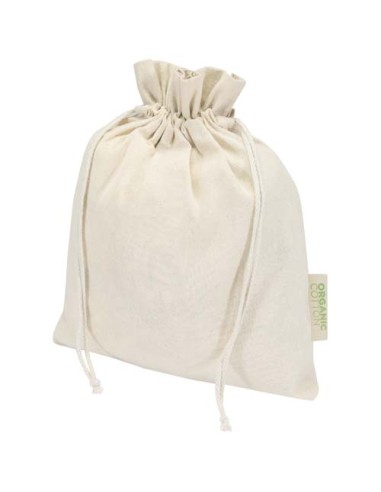 Sacchetto per confezione regalo in tessuto biologico da 140 g/m² certificato OCS, 30 x 25 cm Odisha