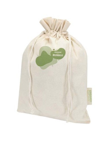 Sacchetto per confezione regalo in tessuto biologico da 140 g/m² certificato OCS, 42 x 30 cm Odisha