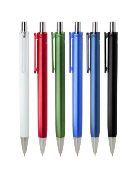 Penna a sfera in materiale riciclato certificato RCS con finitura metallica (inchiostro nero) Feld