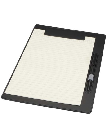 Portablocco formato A4 con chiusura magnetica e penna a sfera in materiale riciclato certificato RCS (inchiostro nero) Clast