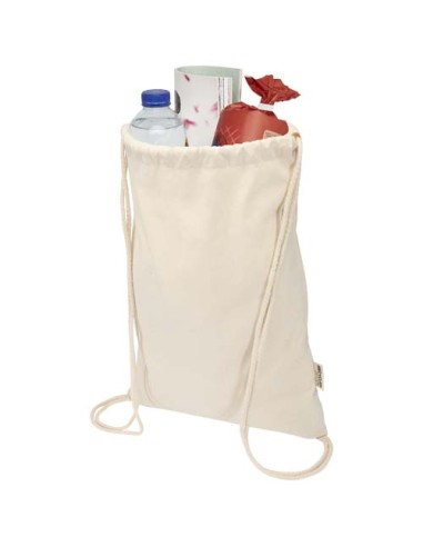 Borsa con cordoncino in materiale riciclato GRS da 180 g/m² Peru Blend - 5L