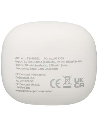 Cuffie Bluetooth® True Wireless in plastica riciclata con inserti auricolari in silicone Alterf