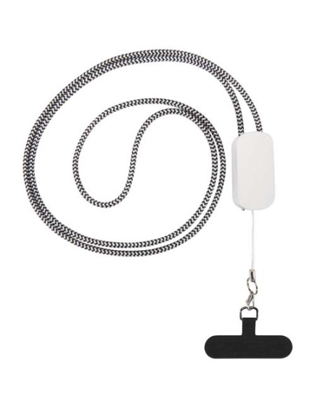 Lanyard per smartphone in plastica riciclata con cavo integrato 5-in-1 da 27 W Anser