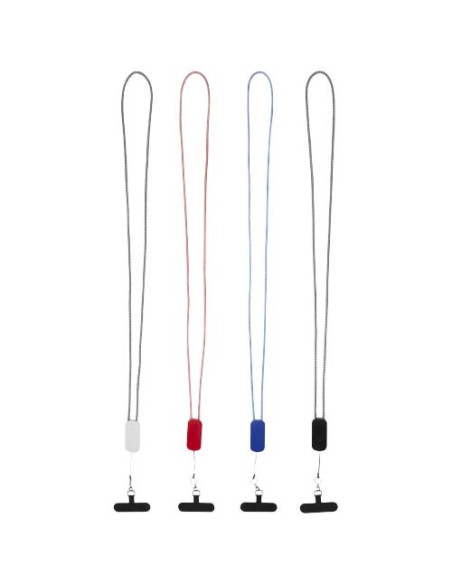 Lanyard per smartphone in plastica riciclata con cavo integrato 5-in-1 da 27 W Anser