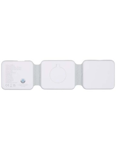Caricabatterie wireless 3 in 1 da 15 W pieghevole in plastica riciclata Armus