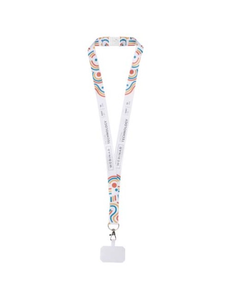 Lanyard con stampa a sublimazione, supporto per telefono e meccanismo di sicurezza Addie 
