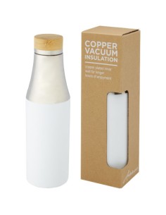 Borraccia termica in acciaio inossidabile con isolamento sottovuoto in rame e coperchio in bambù da 540 ml Hulan