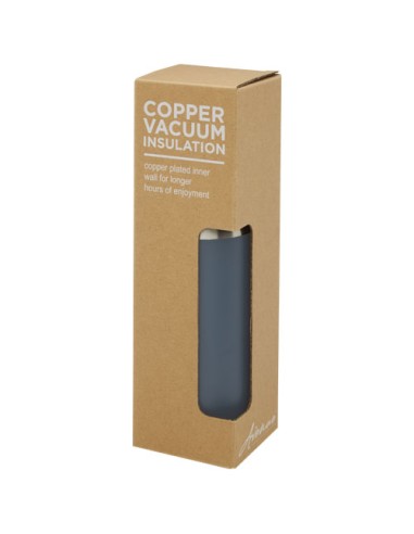 Borraccia termica in acciaio inossidabile con isolamento sottovuoto in rame e coperchio in bambù da 540 ml Hulan