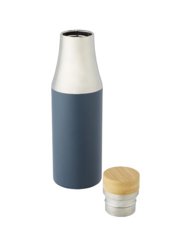 Borraccia termica in acciaio inossidabile con isolamento sottovuoto in rame e coperchio in bambù da 540 ml Hulan