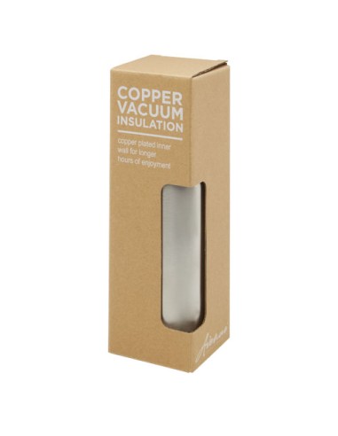 Borraccia in acciaio inossidabile da 500 ml con isolamento sottovuoto in rame, coperchio e cinturino in finta pelle Ljungan