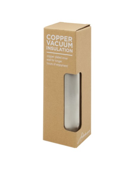 Borraccia in acciaio inossidabile da 500 ml con isolamento sottovuoto in rame, coperchio e cinturino in finta pelle Ljungan