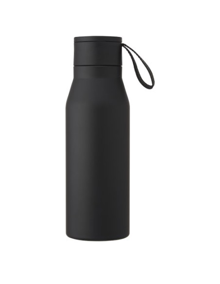 Borraccia in acciaio inossidabile da 500 ml con isolamento sottovuoto in rame, coperchio e cinturino in finta pelle Ljungan