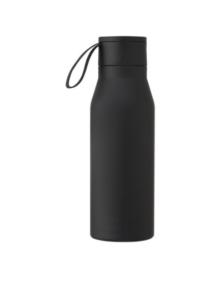 Borraccia in acciaio inossidabile da 500 ml con isolamento sottovuoto in rame, coperchio e cinturino in finta pelle Ljungan