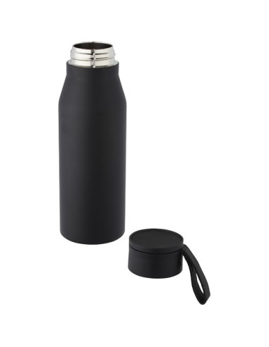 Borraccia in acciaio inossidabile da 500 ml con isolamento sottovuoto in rame, coperchio e cinturino in finta pelle Ljungan