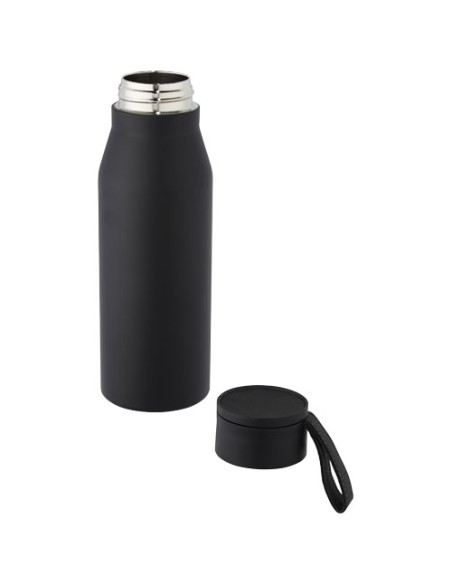 Borraccia in acciaio inossidabile da 500 ml con isolamento sottovuoto in rame, coperchio e cinturino in finta pelle Ljungan