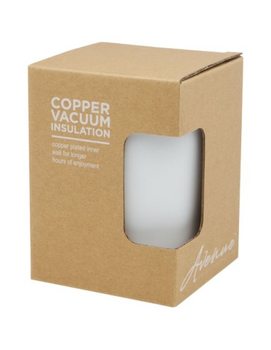 Bicchiere termico in acciaio inossidabile con isolamento sottovuoto in rame e coperchio in bambù da 330 ml Lagan