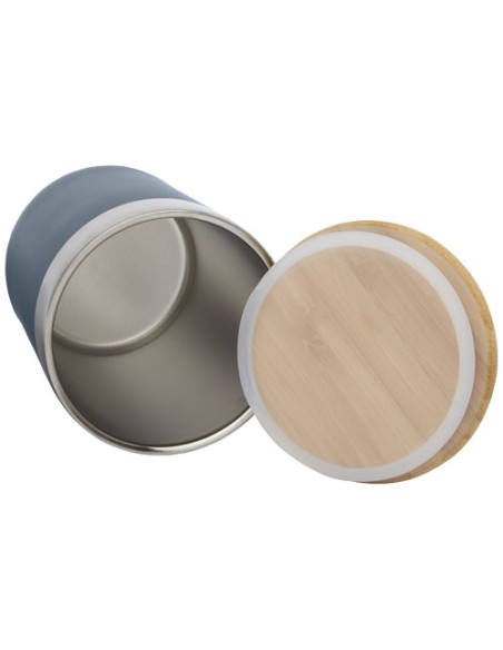 Bicchiere termico in acciaio inossidabile con isolamento sottovuoto in rame e coperchio in bambù da 330 ml Lagan