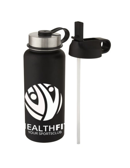 Borraccia sportiva Supra da 1l con isolamento sottovuoto in rame con 2 coperchi