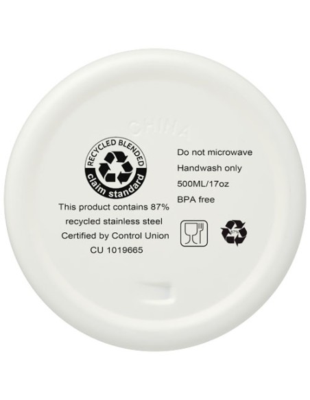 Borraccia termica con isolamento sottovuoto in rame e acciaio inossidabile riciclato certificato RCS da 500 ml Vasa