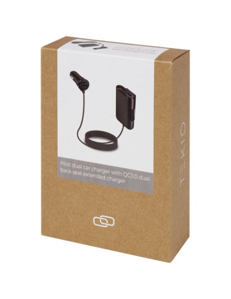 Caricabatterie per auto con 4 porte USB, tecnologia Quick Charge 3.0 ed estensione per i sedili posteriori Pilot